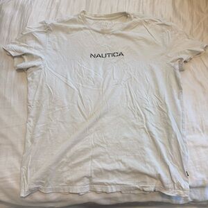 Nautica Men's Classic Logo White Tee